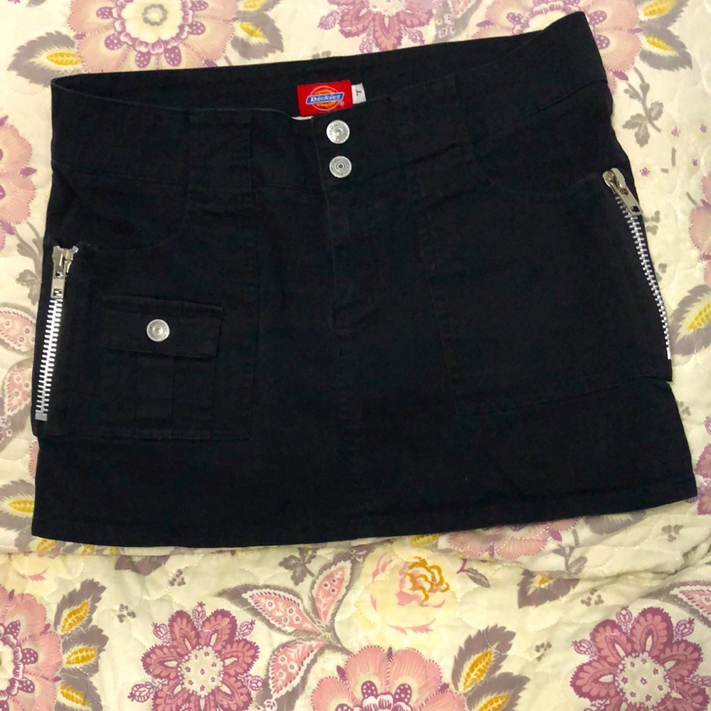 Cute black Dickies mini skirt